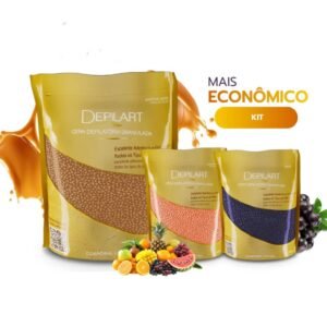 Kit Cera Quente Granulada Depilart 1,4kg | Açaí, Frutas Tropicais e Doce de Leite | Profissional