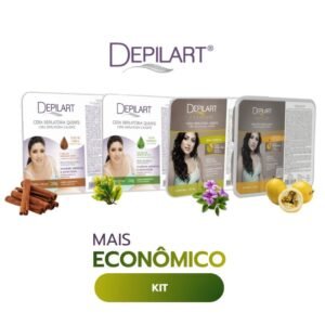 Kit Cera Quente Depilart 4 Un 250g | Depilação Profissional Algas, Canela, Maracujá e Verbena